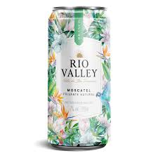 Vinho Lata Frisante Moscatel Branco Rio Valley Lata 269 ML
