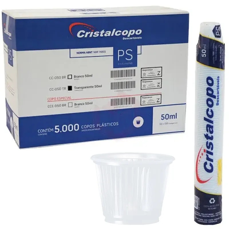 Copo Cafezinho 50ml Br Cx C/5000 Cristalcopo, foto 1 de 1