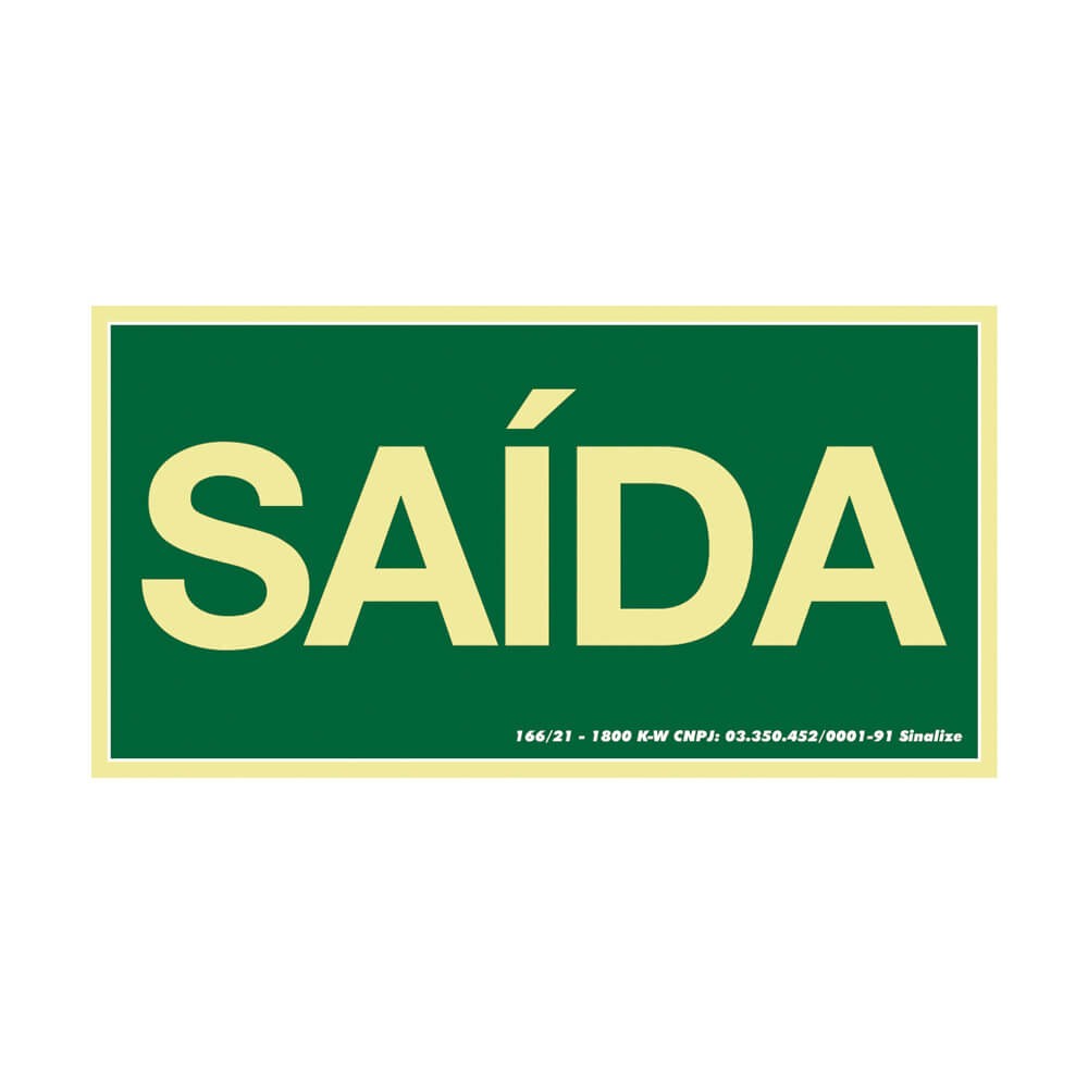 Placa de Ind (saida) Fotol 15x30cm Emplac