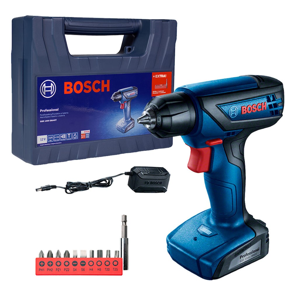 Parafusadeira/furad a Bateira Prof Gsr 1000 Smart 12v Bosch, foto 1 de 1
