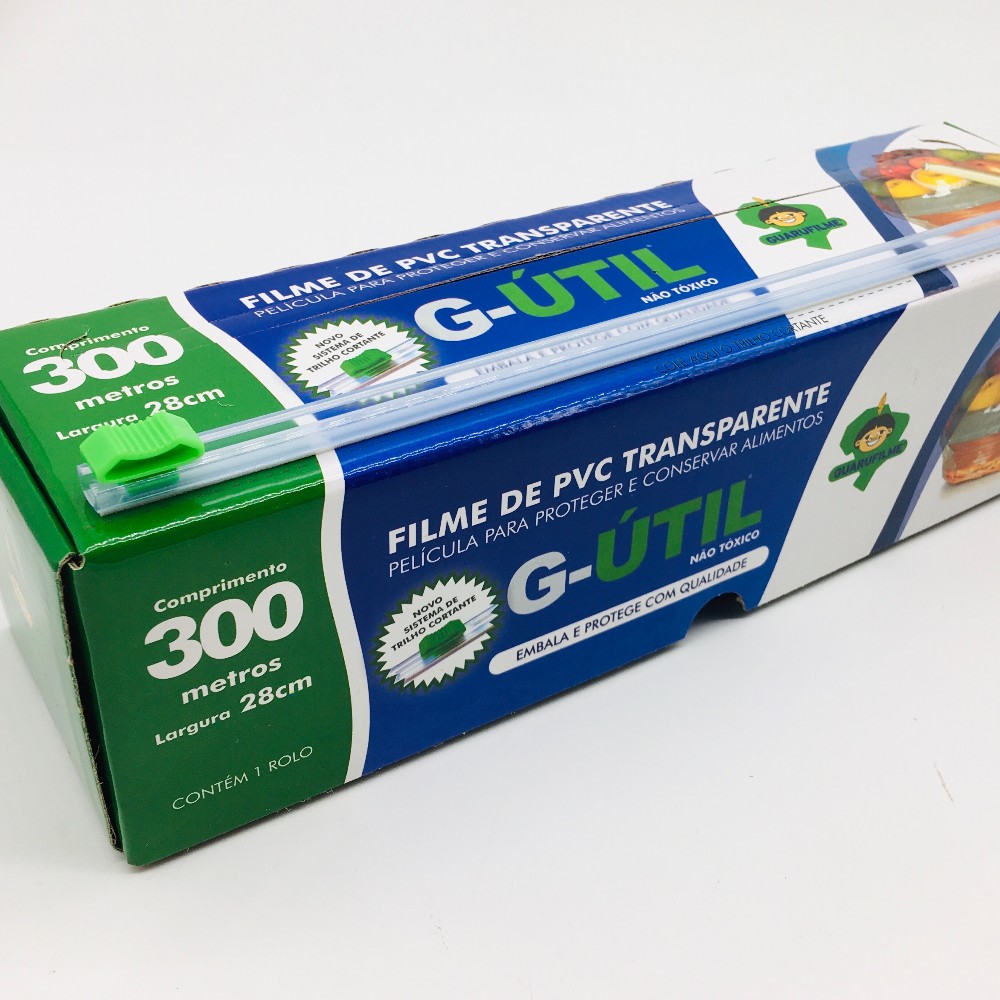 Filme PVC 28cm X 100m Trilho Cort Guarufilme, foto 1 de 1