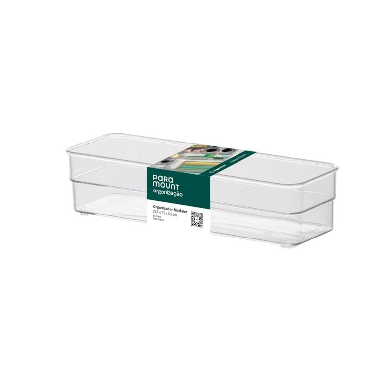 Organizador Modular 22,5x7,5x5,2cm Cristal Paramount